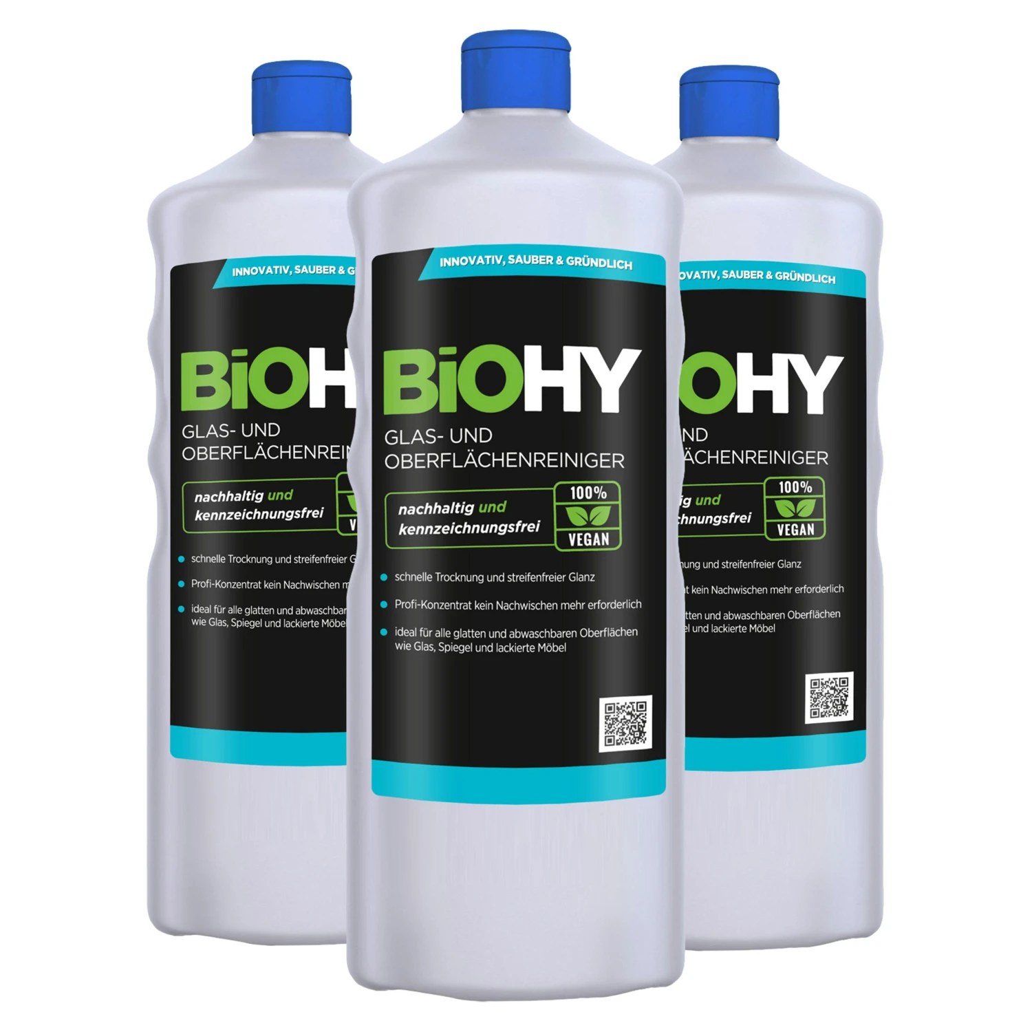BiOHY Glas- Und Oberflächenreiniger (480x1l Flasche) | Konzentrat | Universalreiniger | Intensiv & Nachhaltig Reinigender Automatenreiniger 5 BiOHY Glas- Und Oberflächenreiniger (480x1l Flasche) | Konzentrat | Universalreiniger | Intensiv & Nachhaltig Reinigender Automatenreiniger – Bild 5
