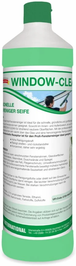 Bissell Verkaufsgeschäft 28 ARCORA Professionelle Fensterreiniger-Seife WINDOW-CLEAN, 1 L