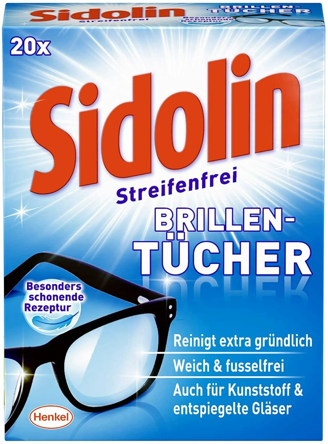 Sidolin Brillen Putztücher 50 Stück Reinigungstücher Brillenputztücher Reiniger 2 Sidolin Brillen Putztücher 50 Stück Reinigungstücher Brillenputztücher Reiniger – Bild 2