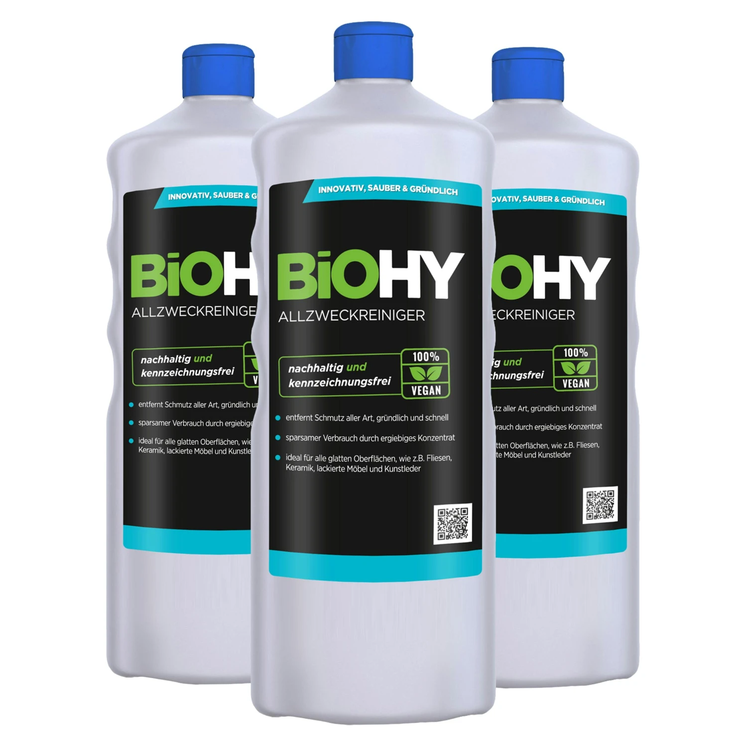 BiOHY Allzweckreiniger Konzentrat (3x1l Flasche) | Schonender Profi - Universalreiniger Für Haushalt Und Auto | Vollständig Biologisch Abbaubar 1 BiOHY Allzweckreiniger Konzentrat (3x1l Flasche) | Schonender Profi - Universalreiniger Für Haushalt Und Auto | Vollständig Biologisch Abbaubar