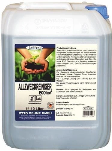Lorito Allzweckreiniger Ecoline Kennzeichnungsfreier Allround-Reiniger 1 Liter 2 Lorito Allzweckreiniger Ecoline Kennzeichnungsfreier Allround-Reiniger 1 Liter – Bild 2