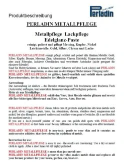 Perladin Premium Metallpflege Metallreiniger Paste EdelGlanz Tube 50ml Edelstahlpflege Reiniger -Bissell Verkaufsgeschäft dfa07ef3 f877 4741 9624 b635f516b6cf 1